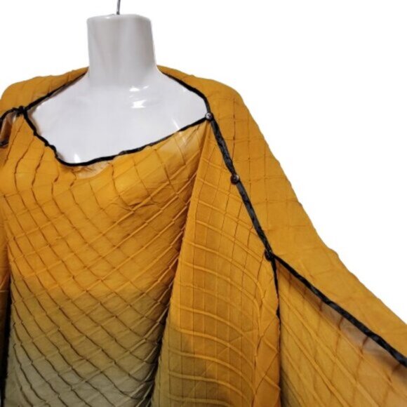 Womens Poncho Top CoverUp Lightweight Cardigan Kimono Ombre colored - Picture 2 of 6